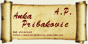 Anka Pribaković vizit kartica